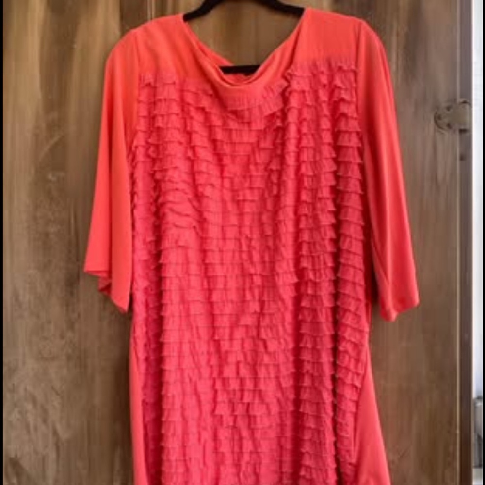 Coral Ruffle Women's Top